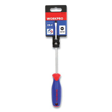 Workpro® Straight-handle Cushion-grip Screwdriver, 3-16" Slotted Tip, 6" Shaft freeshipping - TVN Wholesale